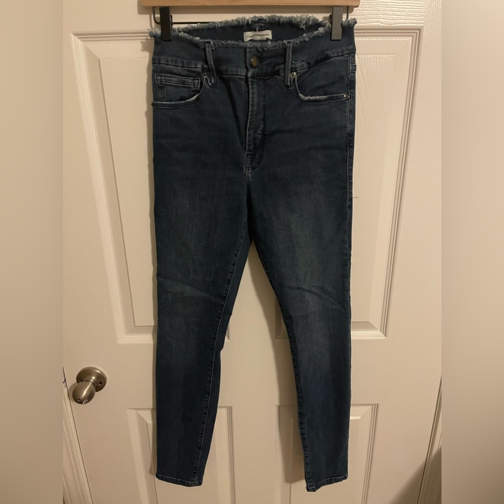 Good American Dark Wash Good Leg Skinny Jeans